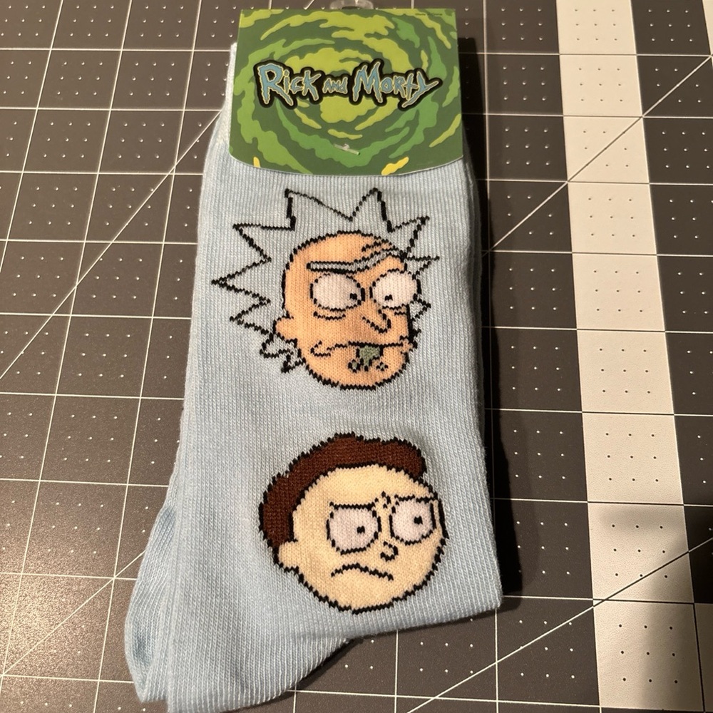 Rick and Morty socks. 10-13 adult